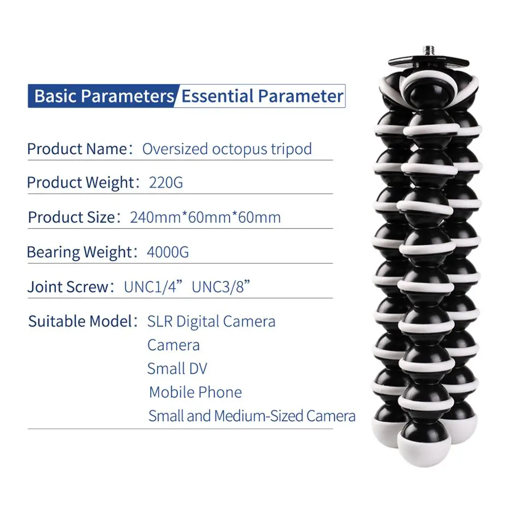  Octopus Flexible Big L Tripod Stand Gorillapod for Phone Telefon Mobile Phone Smartphone Dslr and C