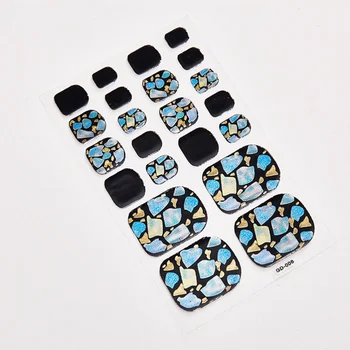 

12pcs Waterproof Toe Nail Art Beautiful Toenail Sticker Sparkling Foot Decal for Woman Girl Decoration (Assorted Color)