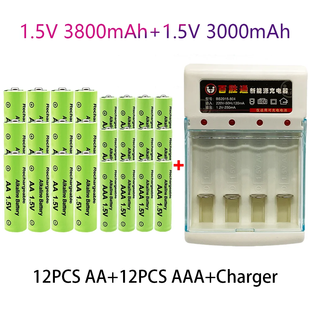 100% оригинальный 1 5 в AA3.8Ah + AAA3.0Ah перезаряжаемый аккумулятор Ni-MH V для часов мышей