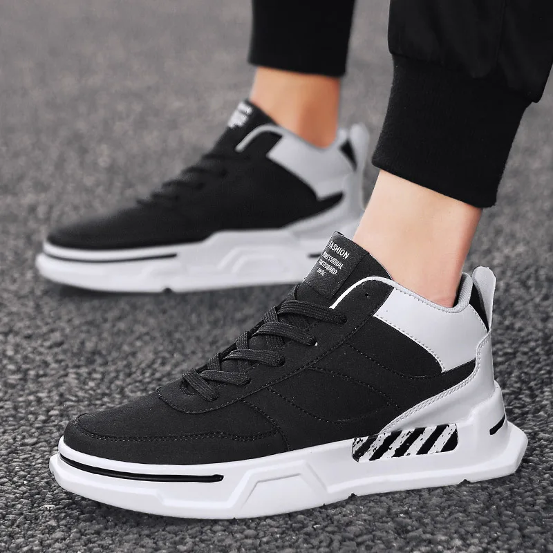 black and white Мужские кроссовки; zapatillas hombre цвета; zapatos de hombre; мужская повседневная обувь; Мужская обувь; tenis solomon - Цвет: black and white
