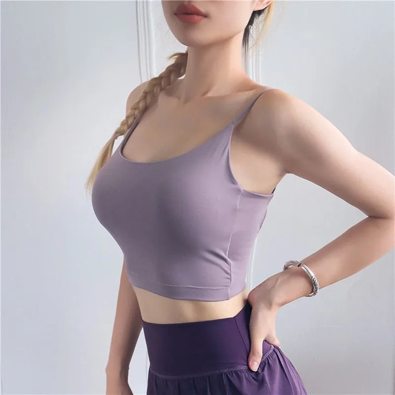 Tengweng женский бесшовный бюстгальтер для йоги beauty Back высокопрочный спортивный костюм с чашкой спортивный жилет плотные противоударные женские спортивные бюстгальтеры - Цвет: purple