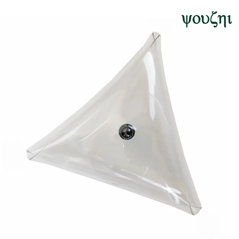 

Top Grade PVC Fidget Spinner Triangle Bag Carrying Transparent Change Earphones Card Triangular Leather Protective Case