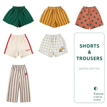 

2020 Summer Models Jelly The Same Paragraph Boys and Girls Baby Cotton Printed Shorts Wide Leg Pants Europe and America