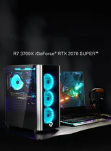 AMD R7 3700X/RTX 2070 süper masaüstü bilgisayar/son derece uyumlu e-spor oyun bilgisayar/su soğutmalı masaüstü/DIY PC GI27
