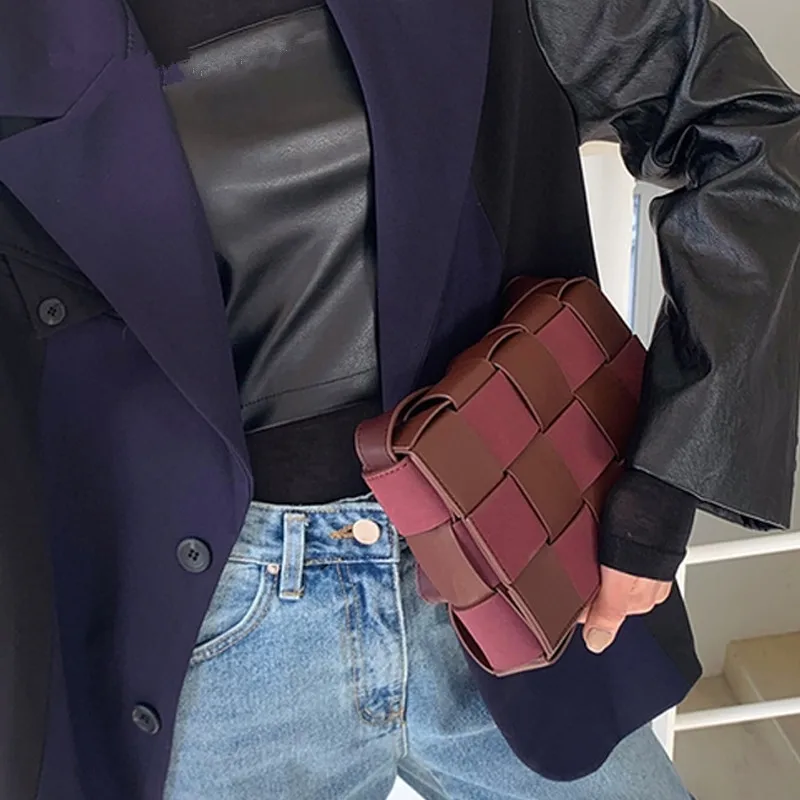 

2020 Spring New PU Leather Crossbody Bags Women Popular Weaving Luxury Handbags Women Bags Designer Shoulder Bags Ladies Totes