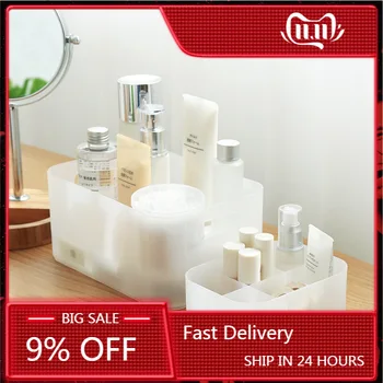 

Modern Minimalist Plastic Matte Transparent Storage Box with Cover Cosmetic Mask Storage Box Desktop Multi-Function Storage Box