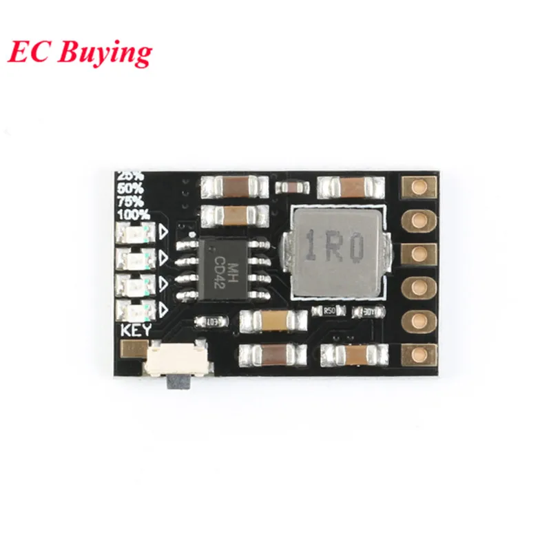 Фото 10 шт./лот MH-CD42 CD42 DC 5V 2.1A Mobile Power DIY Board 4.2V Зарядка/разрядка (Boost)/Защита батареи/Индикаторный модуль №4
