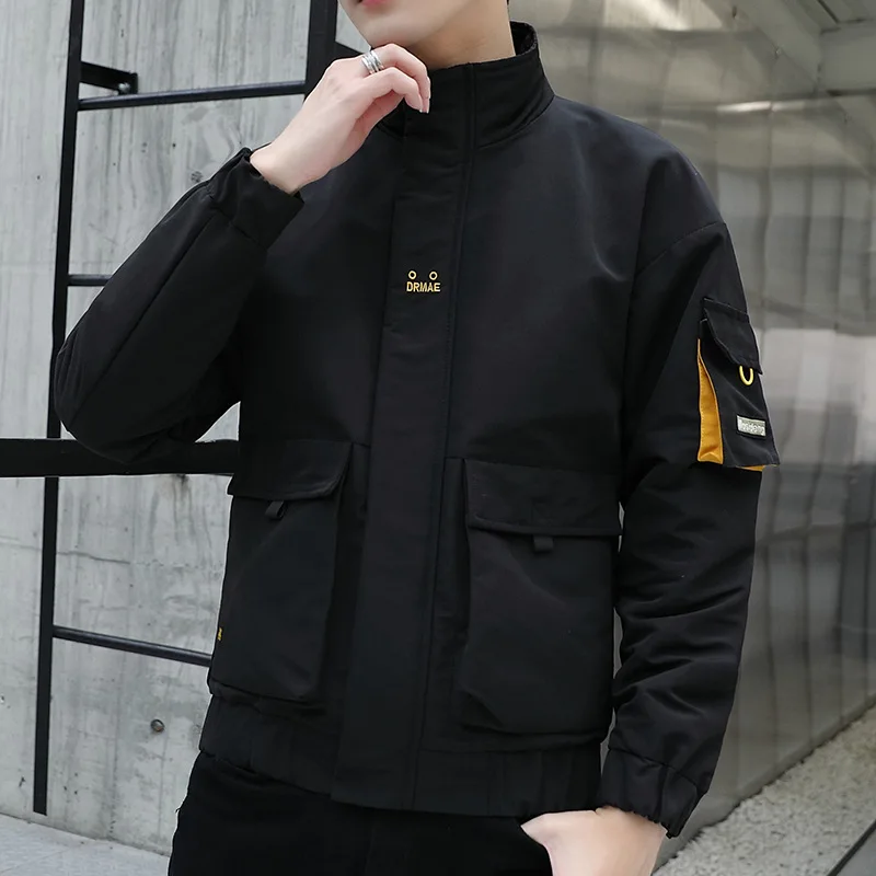 

MEN'S Jacket 2019 New Style Loose Casual Coat Spring And Autumn Handsome Trend on Clothes Spring Tooling Jacket