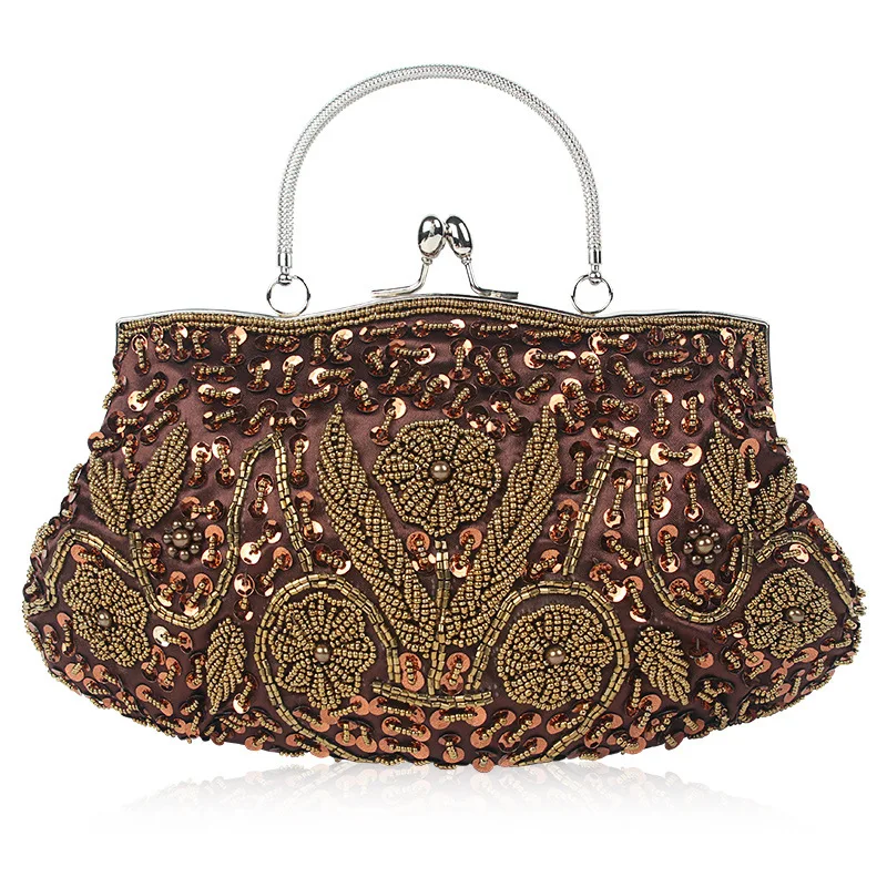 Q506A7 Hot hot style rare retro handmade beaded gown package dinner bag multi-color optional - Цвет: Q506A7