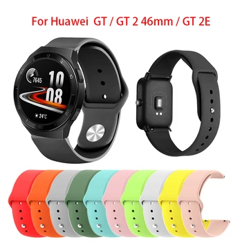

18mm 20mm 22mm Silicone watchband For Huawei GT 2E GT2 42mm 46mm bracelet Strap for Garmin vivoactive 4S 4 3 Venu watch bands