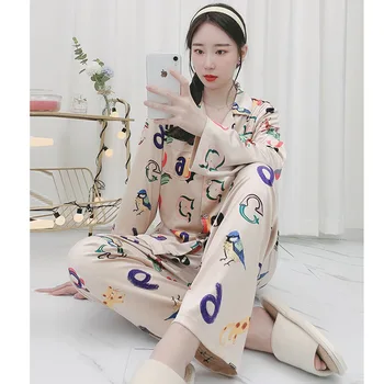 

Autumn Velvet New Pyjamas Long-sleeved Cardigan Ladies Pajamas Set Home Clothes Pj Sets for Women Sleep Wear Pijama