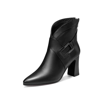 

Elegant Women Ankle Boots for Women High Heels Boots Side Zipper 2020 Autumn Winter Wedding Party Shoes Woman