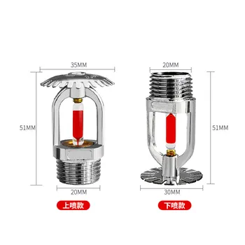 

High Quality 1/2 Inch DN15 Brass Pendent Type Fire Sprinkler Head Fire Extinguishing System Protection 68 Degrees