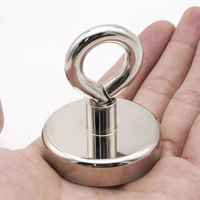 1Pc Strong Neodymium Magnet Pot Fishing Salvage Magnets Sea Round Super Powerful Magnetic Hook Heavy Duty Searcher | Обустройство