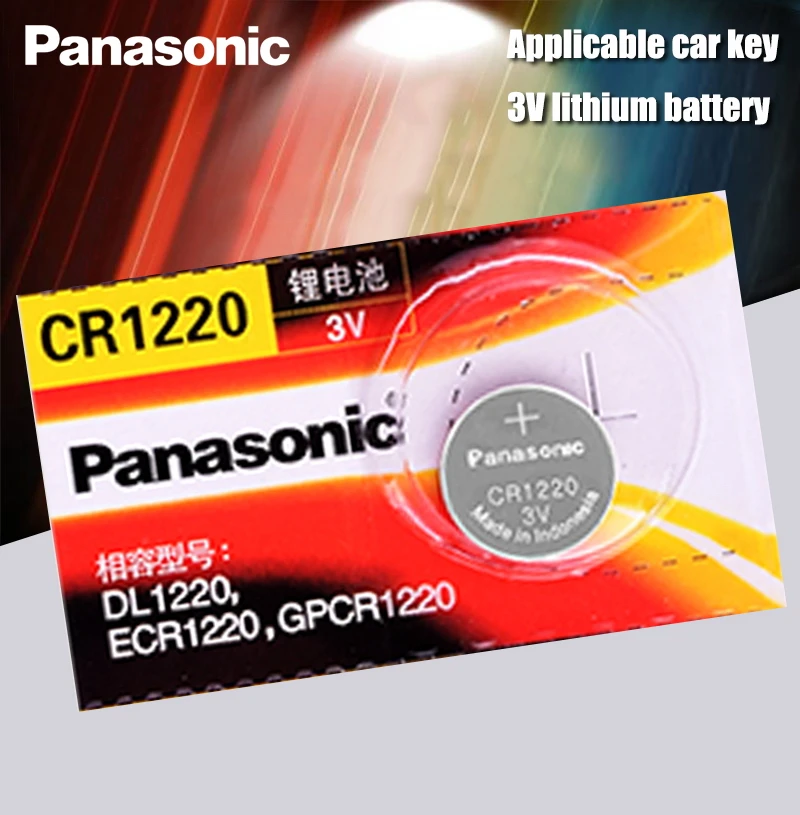 Оригинальный Panasonic CR1220 кнопочные батареи CR 1220 3V литиевая монета батарея BR1220 DL1220