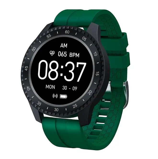 Nennbo F17, Bluetooth, умные часы, датчик сердечного ритма, кровяного давления, спортивный фитнес-трекер, шагомер, мужские и женские умные часы - Цвет: Зеленый