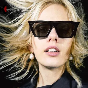 

2020 new brand sunglasses Square glasses Personalized cat eyes Colorful sunglasses trend versatile sunglasses uv400 curtain