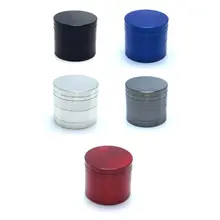 Aliexpress - 2021 4 Colors 40MM 4 Layer Zinc Alloy Glitter Solid Color Cigarette Tobacco Grinder Cylinder Hand Crank Herbal Herb Spice Gift