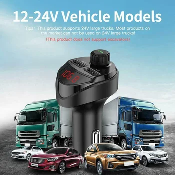 

3.4A Dual USB Car Charger Bluetooth Audio MP3 Player TF Card FM Transmitter Brand New And High Quality
