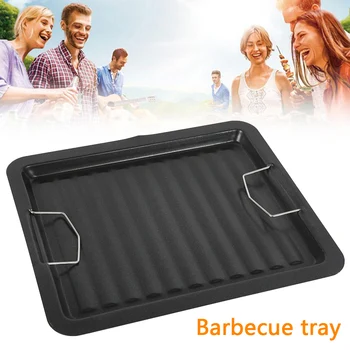 

Non-Stick Grill Pan Stone Barbecue Frying Grill Pan Rectangle Outdoor Cookware Korean BBQ Tray Barbecue Plate Camping Grills