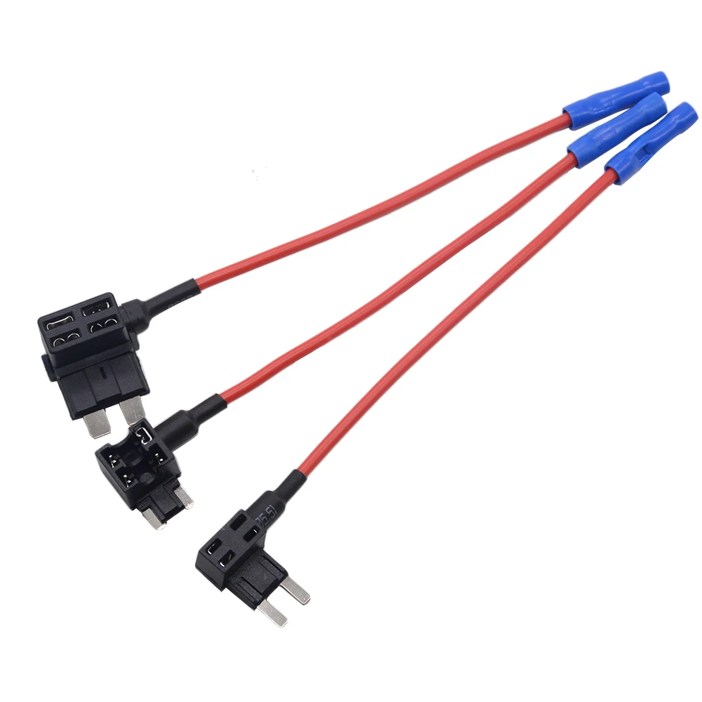 Fuse Holder Car Fuses Kit Circuit Adapters and Fuse Set 12V Minicar Fuse Holder Add-a-circuit TAP Adapter with 10A Micro Mini Standard ATM Blade Fuse