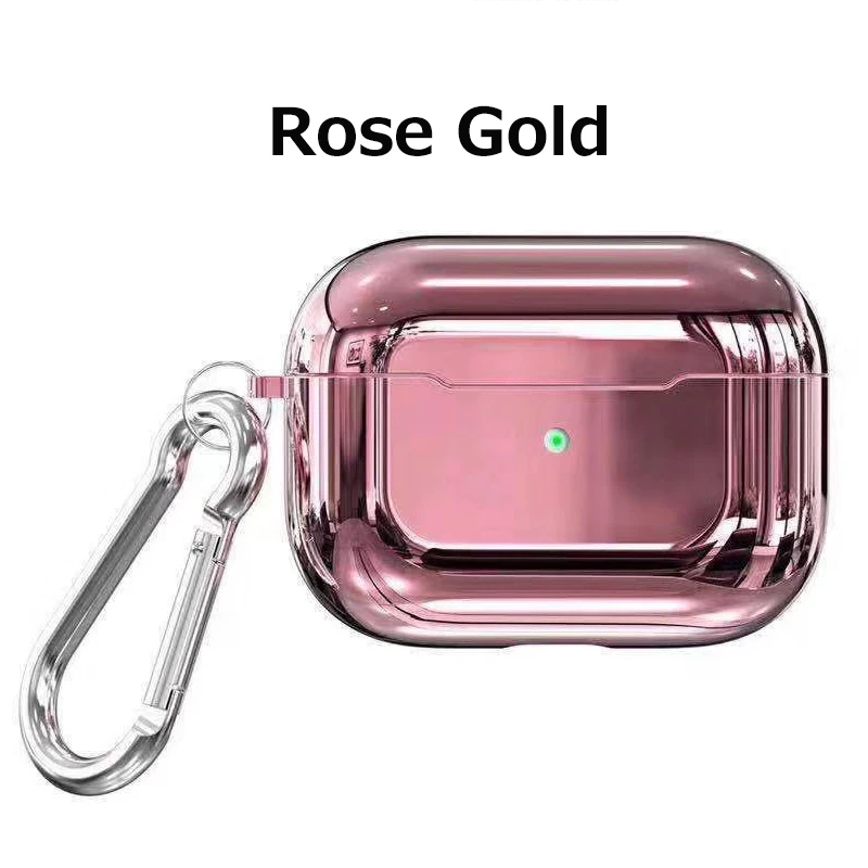 Rose-gold JINSERTA для AirPods Pro Чехол, роскошный ТПУ защитный чехол с анти-потерянной пряжкой, противоударный чехол для Air Pods Pro чехол - Цвет: Rose-gold