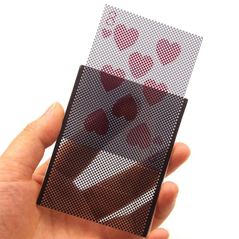 Divertente Wow Poker Card Magic Trick Wow Card Wonderful Vanish Illusion Change Sleeve Close-Up Street Magic Trick