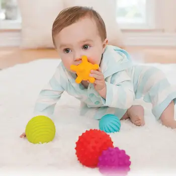 

4/6Pcs Children Baby Colorful Hand Catch Ball Touch Massage Outdoor Indoor Toy