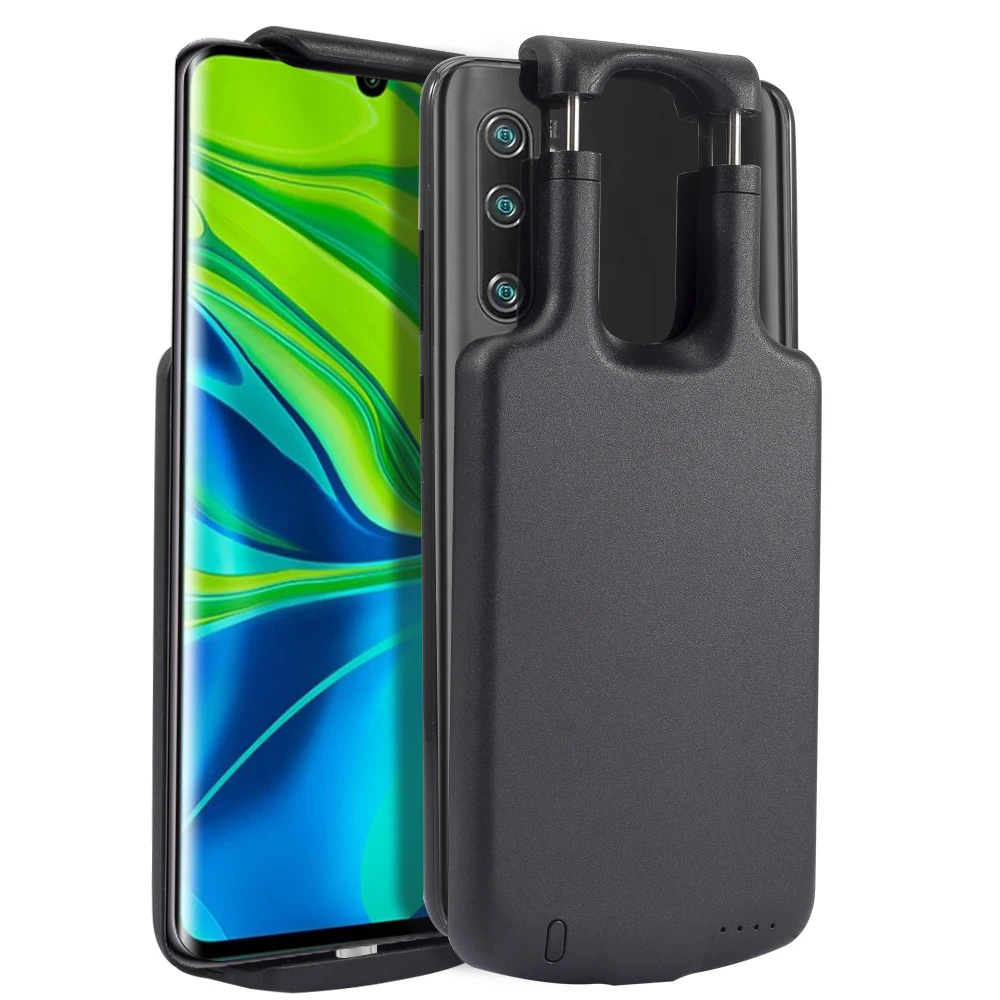 

For Xiaomi Mi Note 10 Battery Charger Case 5000mAh Extensible Detachable Buckle Backup Powerbank Cover For Xiaomi Note 10 Case