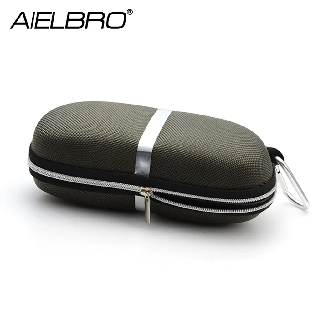 AIELBRO Super Pressure Resistance Zipper Clam Sunglasses Hard Case Portable Box Eye Glasses Storage Cover Shell Hard Case