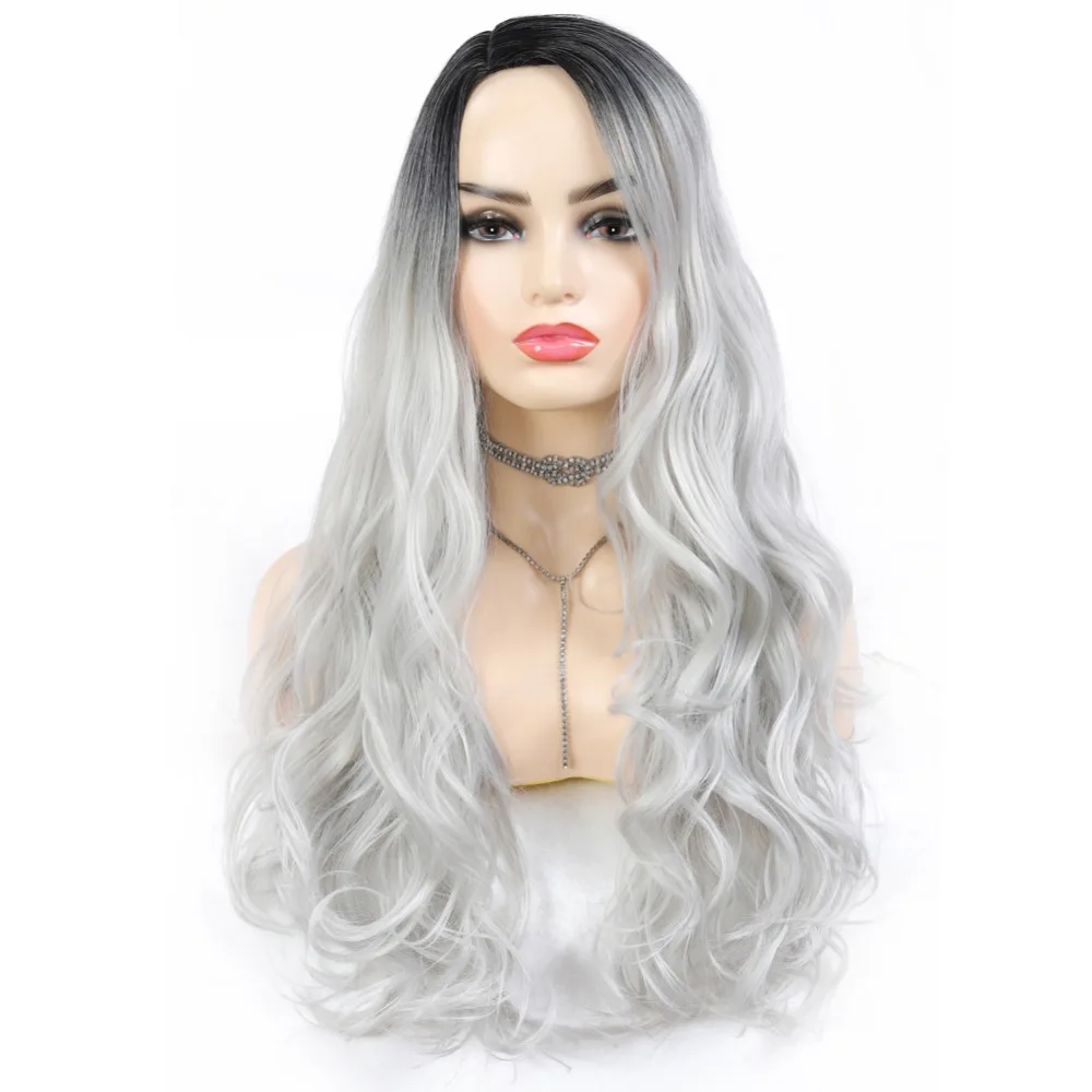 long grey wig