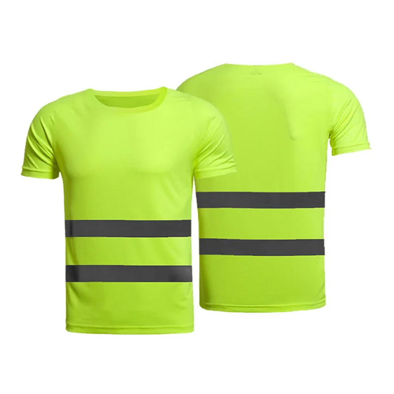 

100% Polyester T Shirts Work SecurityProtective Clothing Safety Hi Vis Reflective T-Shirts for Men