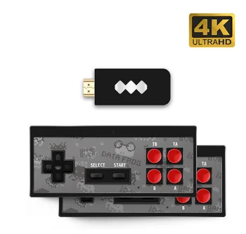 

DATA FROG 4K HDMI Video Game Console Built in 568 Classic Games Mini Retro Console Wireless Controller HDMI Output Dual Players