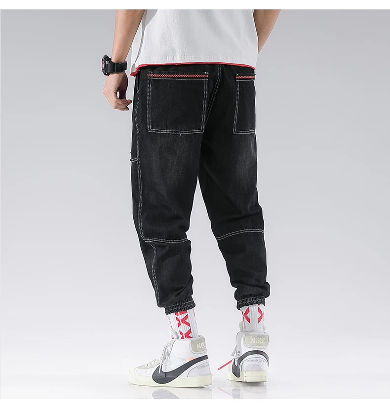 2022 New Streetwear Hip Hop Cargo Pants Men's jeans Cargo Pants Elastic Harun pants Joggers Pants In Autumn and Spring Men Cloth loose jeans