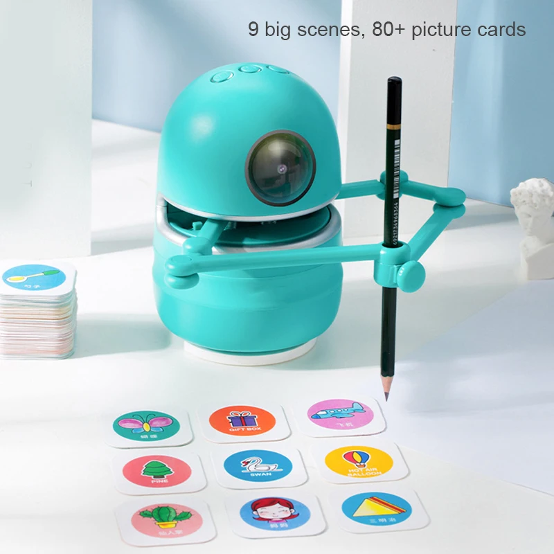 Hot Selling English version Magic Drawing Robot Kids Educational Toys Student Learning Draw Tools Robot Puzzle Toys afbeelding