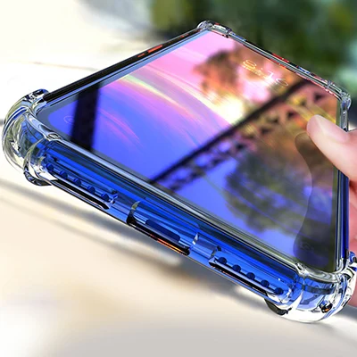 Для Xiao mi redmi Note 8 Pro 8T чехол силиконовый чехол подушка безопасности противоударный чехол для mi 9T A3 redmi 7 8A Note 7 pro Black Shark 2 - Цвет: Transparent Clear