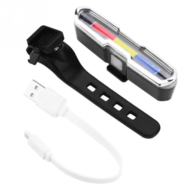  USB Rechargeable Front Rear Bicycle Light Lithium Battery LED Bike Taillight Cycling Helmet Light L