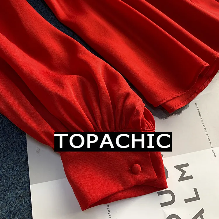 12,14 Новинка, женские шелковые блузки с длинным рукавом и сборкой на талии, модная Однотонная рубашка с отложным воротником и поясом