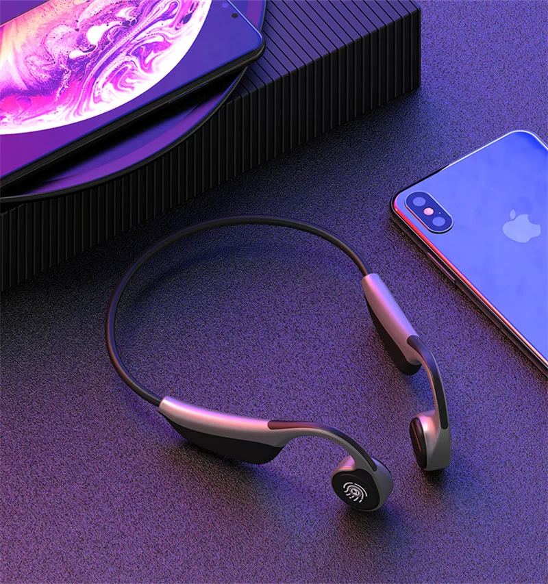 Bluetooth eadphones 5,0, костная проводимость, водонепроницаемые беспроводные наушники с шумоподавлением, гарнитура, мини музыкальный плеер, наушники
