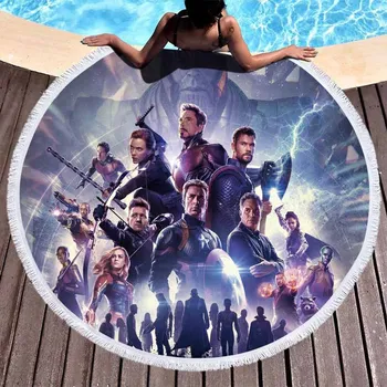 

The Avengers Printing Round Beach Towel Microfiber Towels serviege toalha Yoga mat Travel Sport Drying Shower Bath Towel 150x150