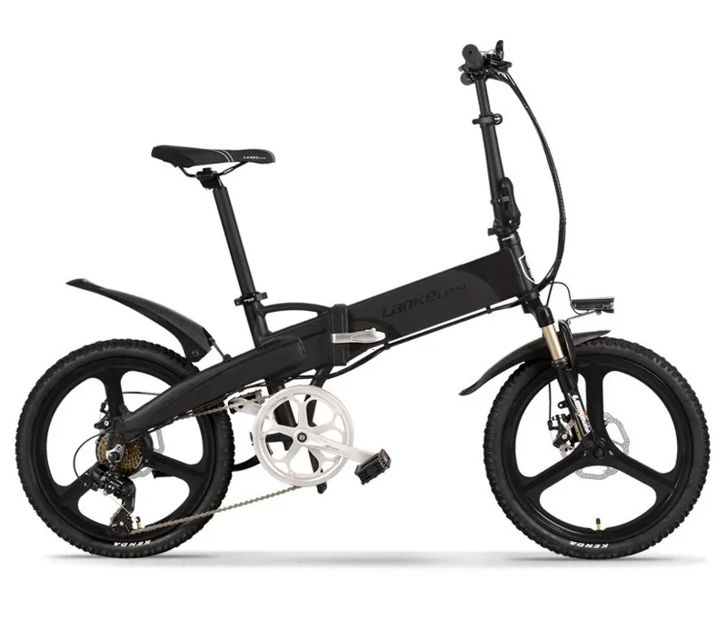 Bicycle Good Quality LANKELEISI 20" Folding Electric G660-S 400W Motor 13AH L G Battery Fold