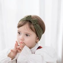 

Baby Girl Headwear Toddler Turban Solid Color Headband For Newborn Baby Bows Elasitic Hair Bands Head Band Accessories For Girls