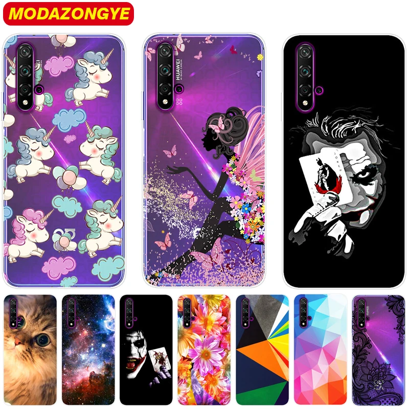 Мягкий чехол для Huawei nova 5 T мультяшный Силиконовый ТПУ телефона nova5T задняя крышка |
