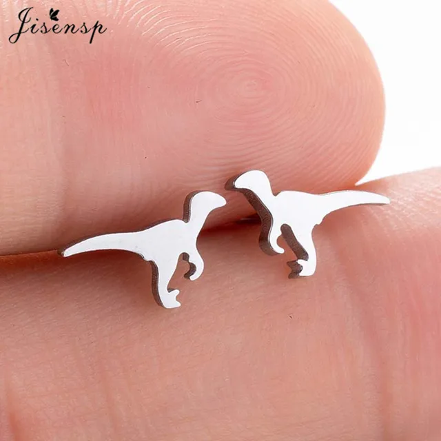 Mini Stainless Steel Earings Fashion Jewelry Small Animal Ear Studs Punk Cross Star Dragon Ballet Stud Earrings Pendientes Gifts GED143