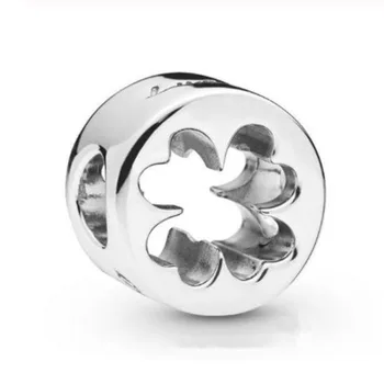 

100% 925 Sterling Silver Bead Hollow Clover Beads Fit Pandora Women Bracelet & Necklace Diy Jewelry