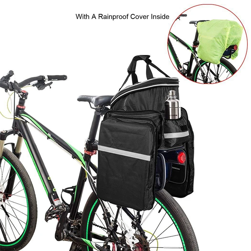 High Capacity Convenient and Practical Waterproof Bicycle Pannier Rear Frame Bag