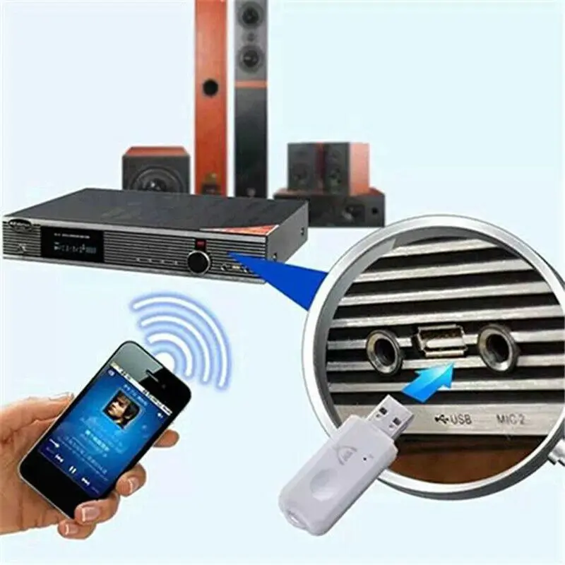 USB Bluetooth Receiver Car Audio Wireless Bluetooth Adapter Dongle Car Kit Bluetooth Music Receiver
