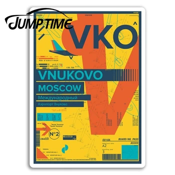 

Jump Time for Vnukovo Airport Vinyl Stickers Moscow Russia Travel Sticker Decal Rear Windshield Waterproof Car Accessories