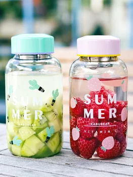 

Portable Glass Bottle Creative Plastic Juice Cup Glass Drinking Water Bottle Kids Plastic Water Bottles Outdoor Sports II50BLB