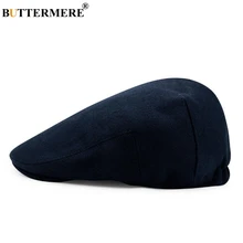 BUTTERMERE берет, Мужская шерстяная темно-синяя плоская кепка, повседневная винтажная Кепка в британском стиле, черный, серый, бордовый фирменный берет Newsboy, Кепка